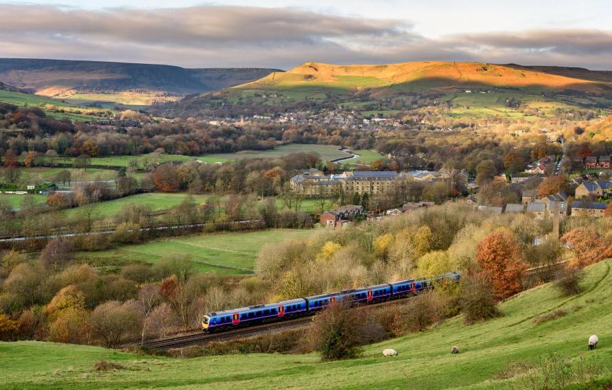 UK Countryside with train